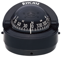 Ritchie Kompass Modell 'Explorer S-53', 12v, Aufbaukompass, Rose Ø69,9mm/5°, Schwarz - 067033 72dpi - 9067033