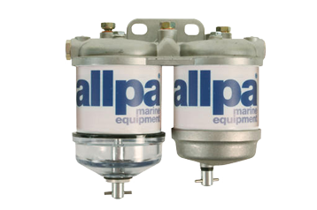 Allpa Doppelter Kraftstofffilter Für Diesel, Mit Wasserseparator, 50l/St., Kunststoff- & Aluminiumbehälter - 486400 72dpi - 486400