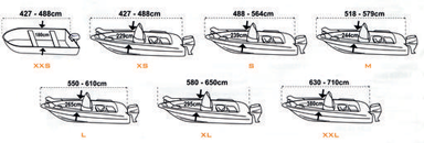 Allpa Abdeckplane Größ S, Silbergrau, Bootslänge 488-564cm, Bootsbreite 239cm - O2223488 03 72dpi - O2223488