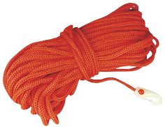 Rettungsschwimmleine Aus Polypropylen Mit Kunststoff-Schnapphaken, &Oslash;8mm, L=30m, Orange - 001100 72dpi - 9001100