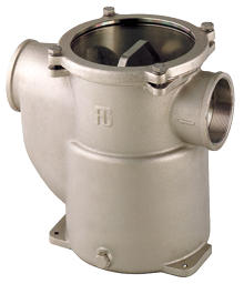Nickel-Besch. Bronze K&uuml;hlwasserfilter (Robust) Mit Niro 316 Sieb, 3/4", H=151mm, 3800l/Std - 001162d 72dpi - 9001162D