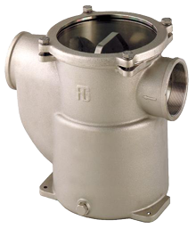 Nickel-Besch. Bronze K&uuml;hlwasserfilter (Robust) Mit Niro 316 Sieb, 1-1/4", H=176mm, 8800l/Std - 001162f 72dpi - 9001162F