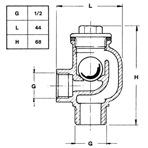 Messing Bel&uuml;fter Mit Verschlu&szlig;kugel, 1/2", Innen- & Au&szlig;engewinde - 001250 01 72dpi - 9001250