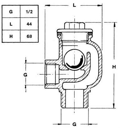 Messing-Verchromter Bel&uuml;ftungsatz Mit Epdm-Gummi-Abschlie&szlig;kugel, Schlauchanschlu&szlig; &Oslash;38mm - 001250 38 01 72dpi - 9001250/38