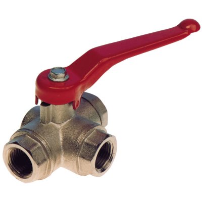 Messing-Verchromter 3-Wege Kugelhahn 'T-Flow', 3/8" - 001551b 72dpi - 9001551B