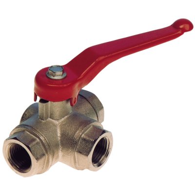 Messing-Verchromter 3-Wege Kugelhahn 'T-Flow', 2" - 001551j 72dpi - 9001551J