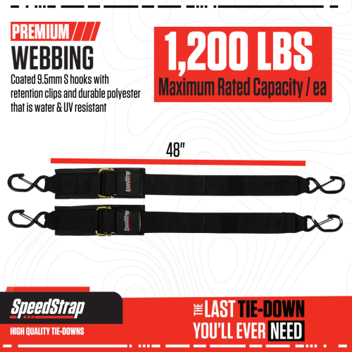 Speedstrap Spanngurt, 120cm, mit S-Haken, (2er-Pack) - 00631003 4 - 900631003