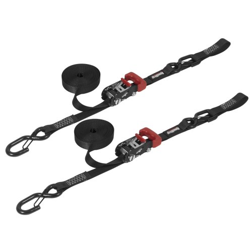 Speedstrap 25 mm Spannband mit S-Haken und Schlaufe, 450 cm, schwarz, 2 St. - 00631010 1 - 900631010