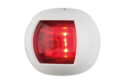 Positionslaterne Rot, Backbord, Led 12-24v, Wei&szlig; Kunststoffgeh&auml;use - 015520 72dp - 9015520