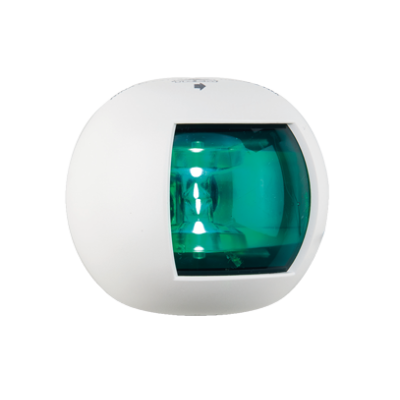 Positionslaterne Gr&uuml;n, Steuerbord, Led 12-24v, Wei&szlig;es Kunststoffgeh&auml;use - 015521 72dp - 9015521