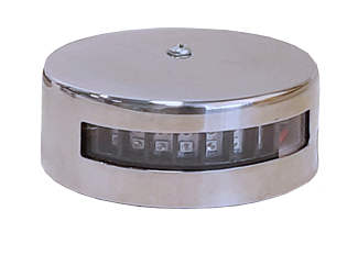 Led Positionslaterne, Poliertes Niro 304 Geh&auml;use; 10-30v; Gr&uuml;n, 112.5&deg; - 015556 - 9015556
