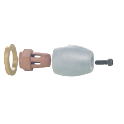 Propeller Mutter Anode 3/4" Nc10 Magnesium, Komplett - 017260 1 - 9017260M