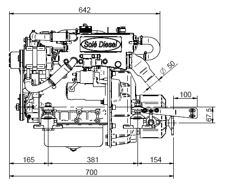 Sol&eacute; Schiffsdiesel Mini 29 Mit Technodrive Wendegetriebe Tmc40l, R=2.00:1 - 022025 1 - 9022025