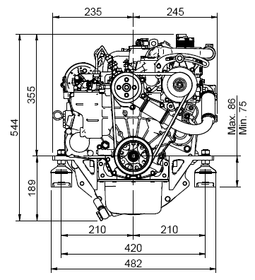 Sol&eacute; Schiffsdiesel Mini 29 Mit Technodrive Wendegetriebe Tmc40l, R=2.00:1 - 022025 2 - 9022025