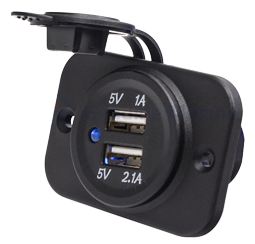 Wasserdichter Dc Usb Steckdose Mit 2 Eingangen (Einzel) - 025320 1 72dpi - 9025320
