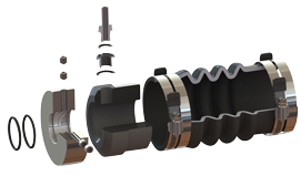 Pss Gleitringabdichtung, F&uuml;r Propellerwelle &Oslash;40mm, Stevenrohr 2-1/2" (&Oslash;63,5mm), L=8-1/8" (&Oslash;206mm) - 036240212 2 72dpi - 9036240212