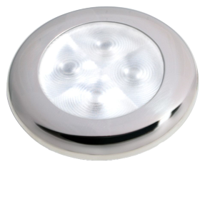 Hella Slim-Line Round Orientierungsleuchte, Wei&szlig;, 12v Led, Niro Polierter Rand, &Oslash;72mm - 041347 - 9041347