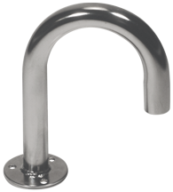 Niro Gebogene Kabeldurchfuhr, H=145mm, B=115mm, &Oslash;fu&szlig;=25mm, &Oslash;rohr=17x20mm - 048050 72dpi - 9048050