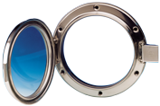 Niro Bull-Auge, &Oslash;190mm, Aufklappbares Modell Mit Bruchsicherem Glas, Lochma&szlig; &Oslash;141mm - 048993 72dpi - 9048993