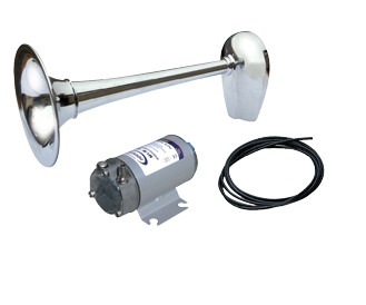 Messingverchromtes Signalhorn Mit Kompressor, Einklang, 24v (123db(A)-630hz) + Zulassung - 05045 72dpi 2 - 905046
