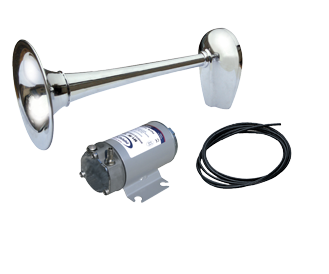 Messingverchromtes Signalhorn Mit Kompressor, Einklang, 24v (123db(A)-630hz) + Zulassung - 05045 72dpi 2 - 905046