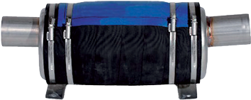 Niro Wassersammler/Schalld&auml;mpfer, Schlauchanschlu&szlig; &Oslash;40mm, Ein=0&deg;, Aus=45&deg;, 4l - 05241540 72dpi - 905241540