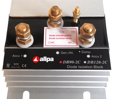 Trenndiode Modell 'Db-70-2c', Max. Ladestrom 50a, Max. Strom Lichtmaschine 70a, 2 Batterien - 056170 1 - 9056170