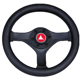 3-Speichen Steuerrad 'Shark' Schwarz Vollkunststoff, &Oslash;280mm, Tiefe 55mm - 062500 - 9062500