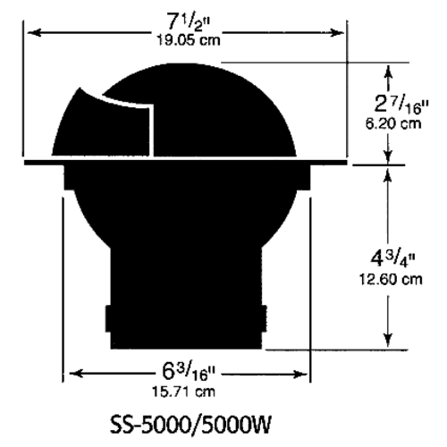 Ritchie Kompass Modell 'Supersport Ss-5000', 12v, Einbaukompass, Rose Ø127mm/5°, Schwarz - 067022 01 72dpi - 9067022