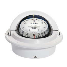 Ritchie Kompass Modell 'Voyager F-83w', 12v, Einbaukompass, Rose &Oslash;76,2mm/5&deg;, Wei&szlig; - 067057 72dpi - 9067057