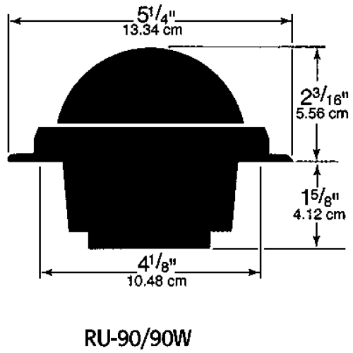 Ritchie Kompass Modell 'Voyager Ru-90', Einbaukompass, Rose Ø76,2mm/5°, Schwarz - 067058 01 72dpi - 9067058