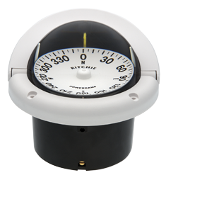 Ritchie Kompass Modell 'Helmsman', Hf-742w, 12v, Einbaukompass, Rose &Oslash;95mm/5&deg;, Wei&szlig; - 067077 72dpi - 9067077