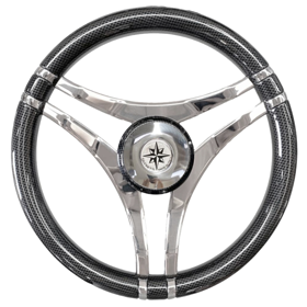 3-Doppelspeichen-Edelstahl-Lenkrad Modell 29 Carbon, &Oslash;=350mm - 068741 72dpi - 9068741