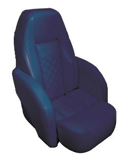 Steuerstuhl Modell Race Pro 'Flip-Up', Dunkelblau Mit Wei&szlig;en Kontrastn&auml;hten - 069237 72dpi - 9069237