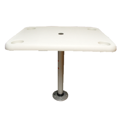 Springfield Kunststoff Rechteckige Tischplatte Satz (406x711mm) Mit Aluminium Tischbein (H=686mm) Und Fu&szlig; - 069447 72dpi - 9069447