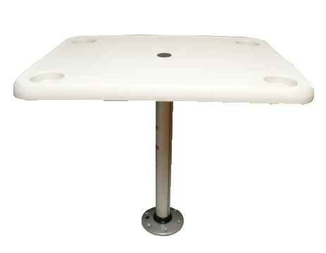 Springfield Kunststoff Rechteckige Tischplatte Satz (406x711mm) Mit Aluminium Tischbein (H=686mm) Und Fu&szlig; - 069447 72dpi - 9069447