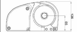 Ankerwinde Horizontal, Modell 'St Tropez', 8mm, 12v, 800w, Ohne Spillkopf - 072822 dims b 1 - 72825