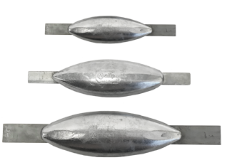 Zink Rumpfanode Mit Anschwei&szlig;laschen, 203x120x40x25mm (0,55kg) - 077400 - 9077400