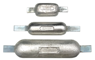 Aluminium Rumpfanode Mit Anschwei&szlig;laschen, 390x80x290x40mm (2.2kg) - 077405 2 2 - 9077035
