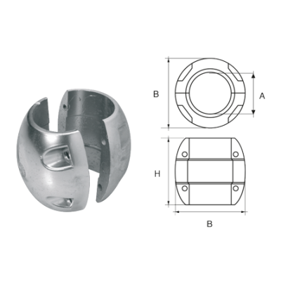 Magnesiumanode F&uuml;r &Oslash;22mm Welle, Kugelf&ouml;rmig - 077520 27 - 9077941