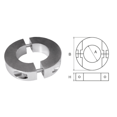 Zinkanode F&uuml;r &Oslash;60mm Welle, Ringf&ouml;rmig - 077619 1 9 - 9077660