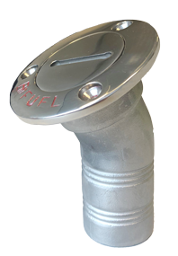 Niro Deckeinf&uuml;llst&uuml;tze 'Fuel', Schlauchanschluss &Oslash;38mm, Flansch &Oslash;76mm, 30&deg; Modell - 078218 72dpi 1 - 9078718