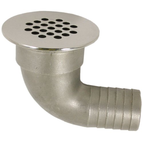 Niro Abfluss 90&deg; Mit Gitter, Abm. A=19mm, B=15mm, C=36mm, D=42mm - 078686 72dpi - 9078686
