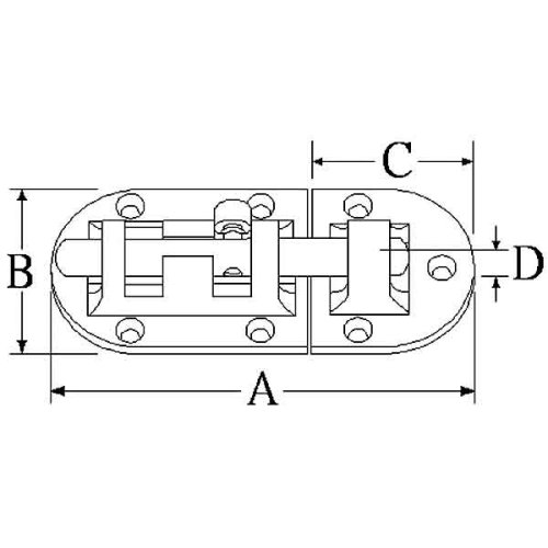 Niro Vorschieberiegel, A=90mm, B=38mm, C=36mm, D=17mm - 078865 1 72dpi - 9078865