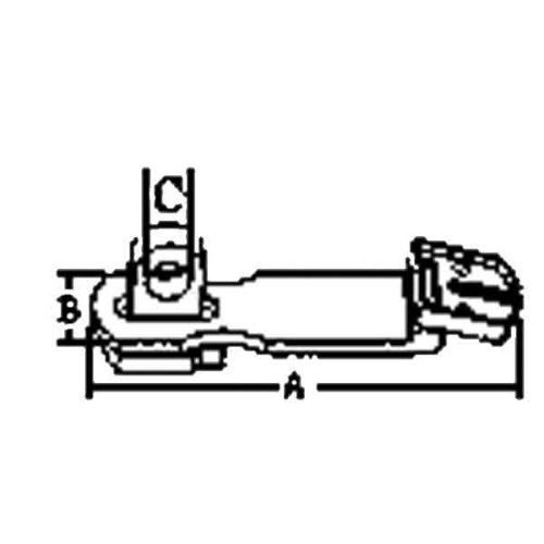 Niro Scharnier F&uuml;r H&auml;ngeschlo&szlig;, A=75mm, B=25mm, C=9mm - 078871 2 72dpi - 9078871
