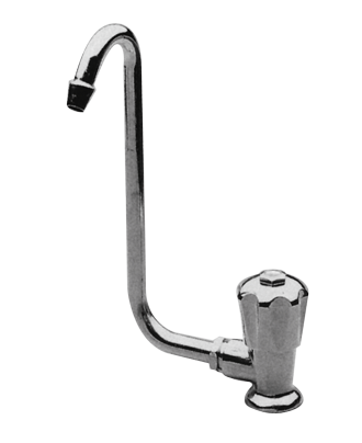 Verchromter Wasserhahn Mit Faltbarem 10mm-Auslauf, Anschlu&szlig; 3/8", Knopf Auf Linker Seite - 081001 72dpi - 9081002