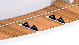 Hurley Chocks (Paar) Schwarz Zur Direkten Montage Auf Schwimmplattformen - 084901c 72dpi - 9084901
