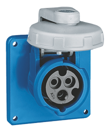 Cee-32a Wandeinbaustecker, 32a/230v, Weiblich, Mit Schraubdeckel, Ip67 - 089322 72dpi - 9089322