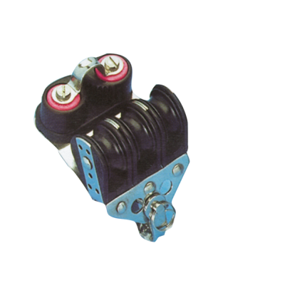 Kunststoff Dreischeibenblock (Mit Klemme), 6mm, Kugellager 22mm, Arbeitslast 100kg, Bruchlast 700kg - 106300 72dpi - 106300