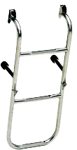 Niro Badeleiter, 3-Stufen, Mit Festen Distanzhaltern, Abm. Ausgeklappt 260x600mm, Rohr &Oslash;20mm - 110043 2 - 110043